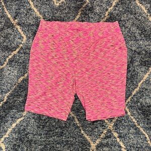 Livi active by Lane Bryant Pink and Yellow Patterned bike Shorts size 18/20